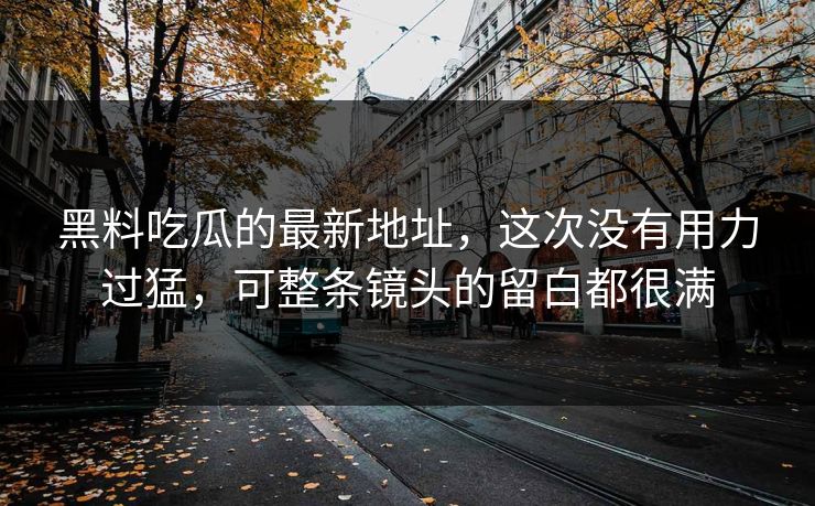 黑料吃瓜的最新地址,这次没有用力过猛,可整条镜头的留白都很满